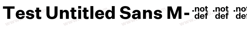 Test Untitled Sans M字体转换